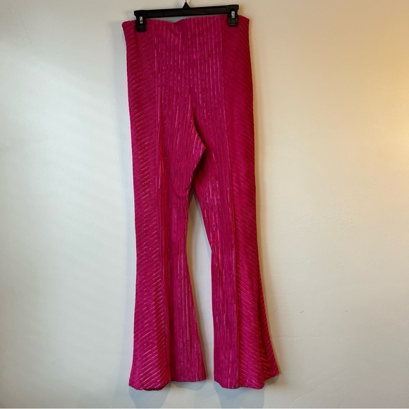 Free People Slim Pull-On Velvet Flare Pants - Picture 4 of 14
